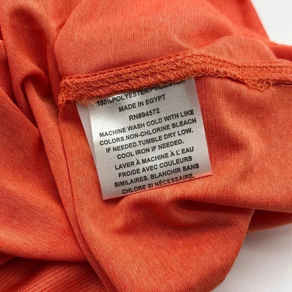 Fourcast Performance Shirt Mens L Black And Orange Activewear Workout Mesh - Picture 9 of 10